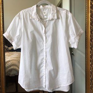 Gap White Short Sleeve Button Down